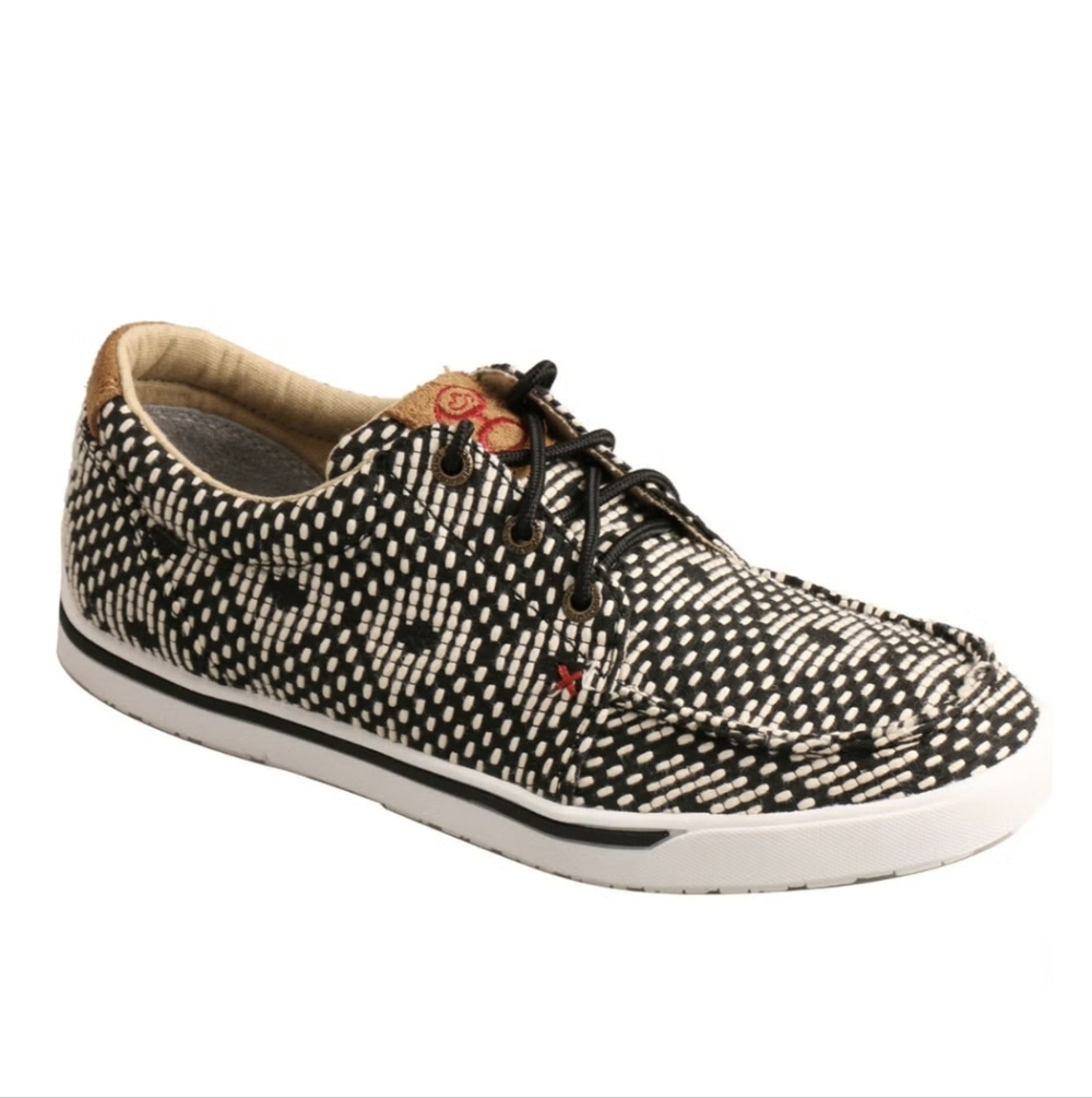 Twisted X Black and White Women's Moccasins